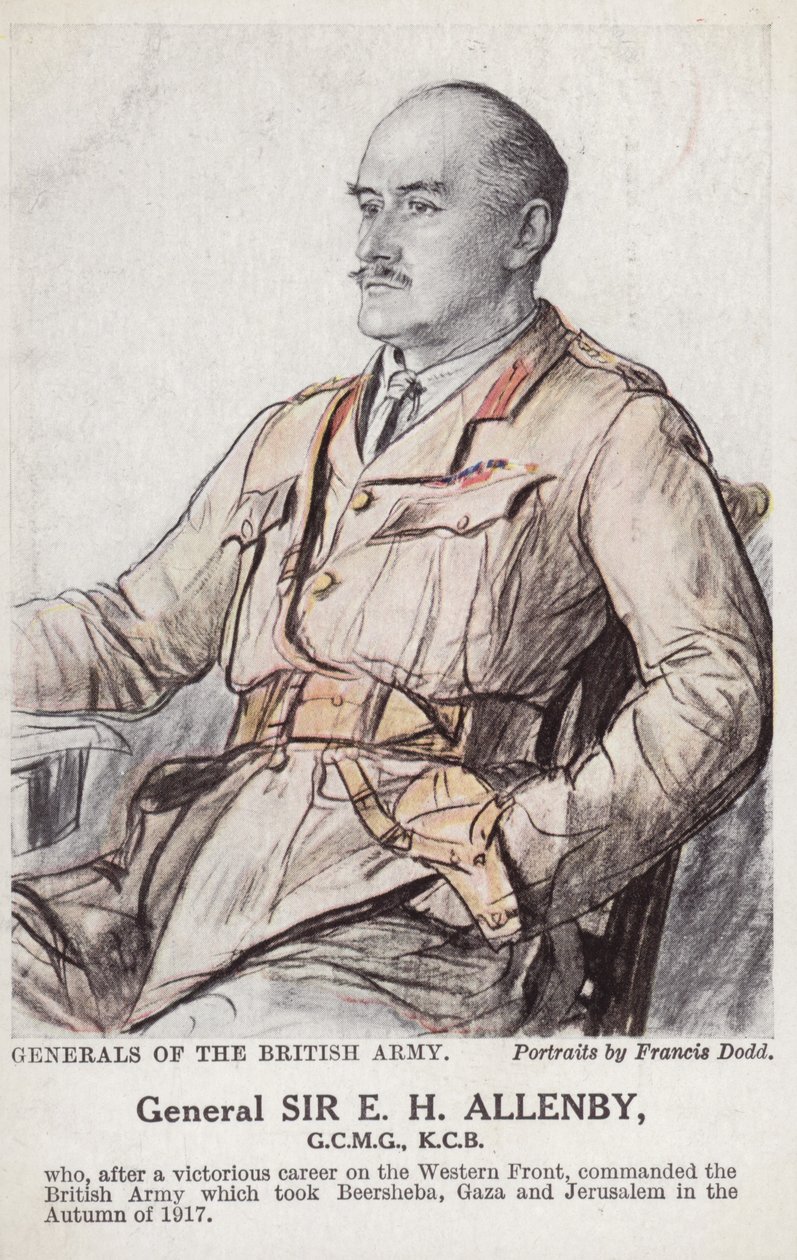 General Sir E H H Allenby (litografia a cores) de Francis Dodd
