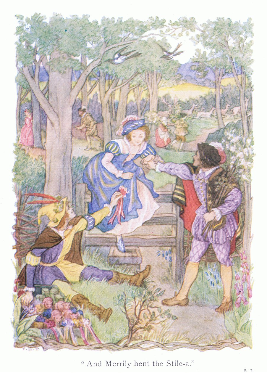 "E alegremente entrou na rampa (litografia a cores) de Francis Donkin Bedford