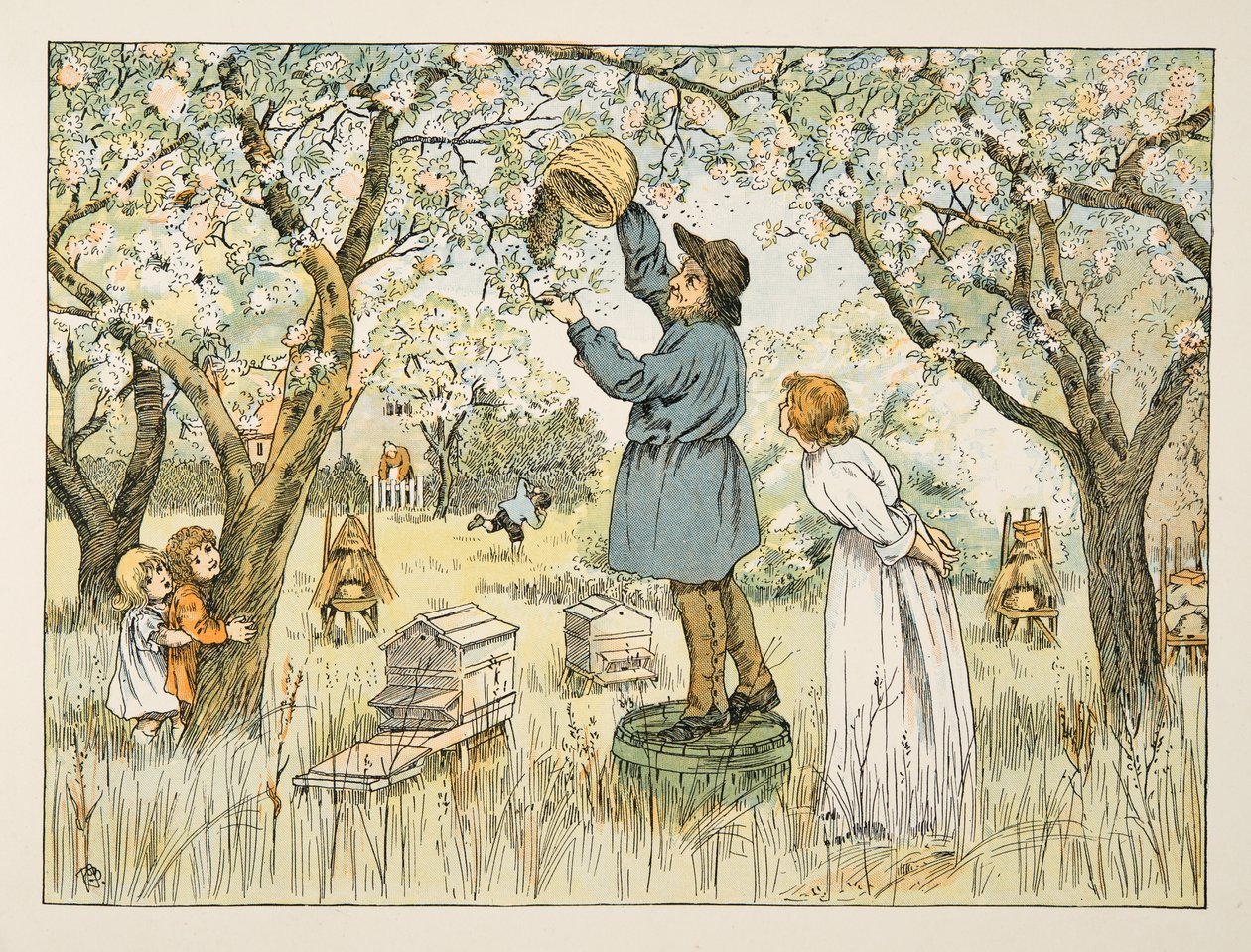 The Bee Farmer, de Four and Twenty Toilers, pub. 1900 (litografia a cores) de Francis Donkin Bedford