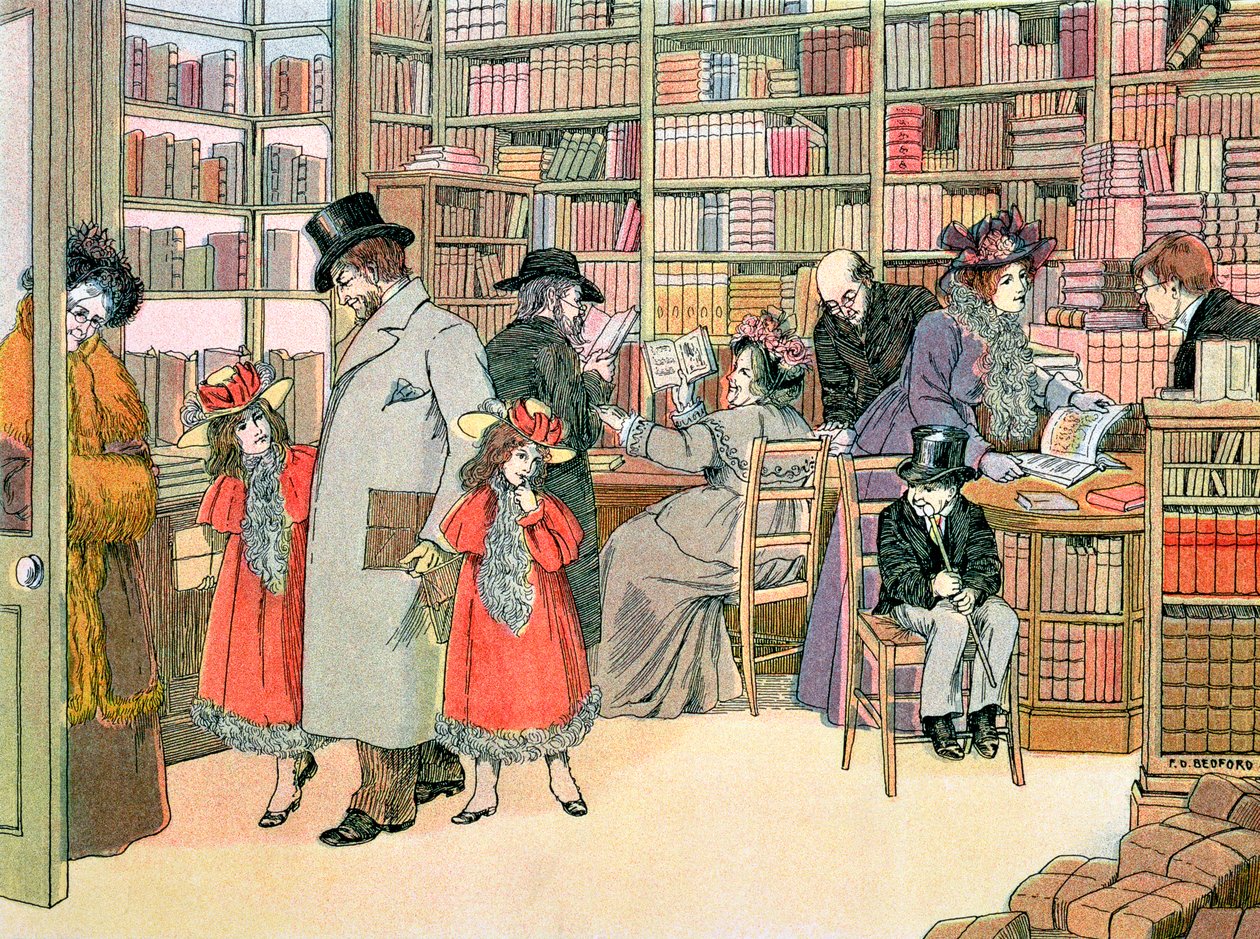 A livraria, 1899 de Francis Donkin Bedford