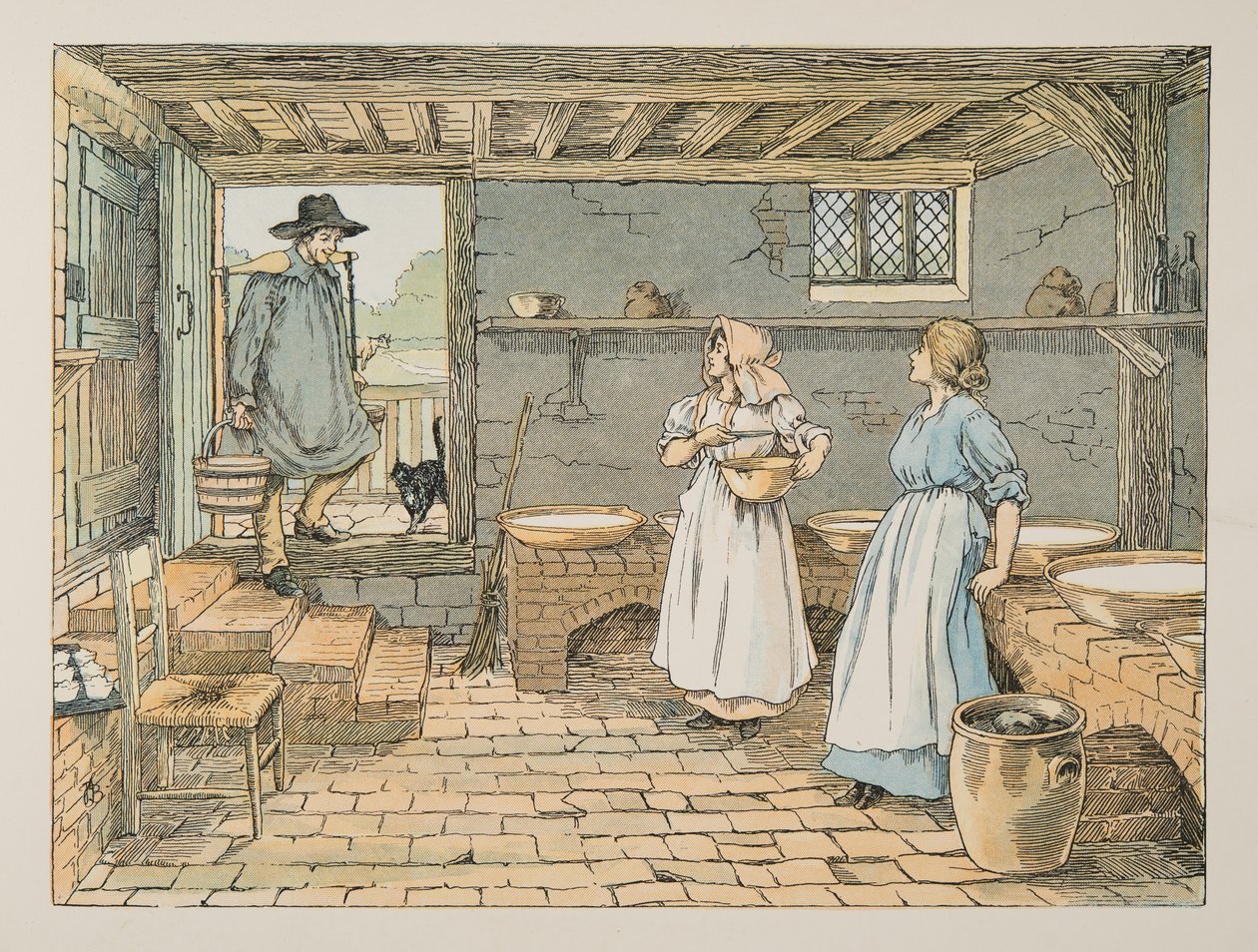 The Dairyman, de Four and Twenty Toilers, pub. 1900 (litografia a cores)