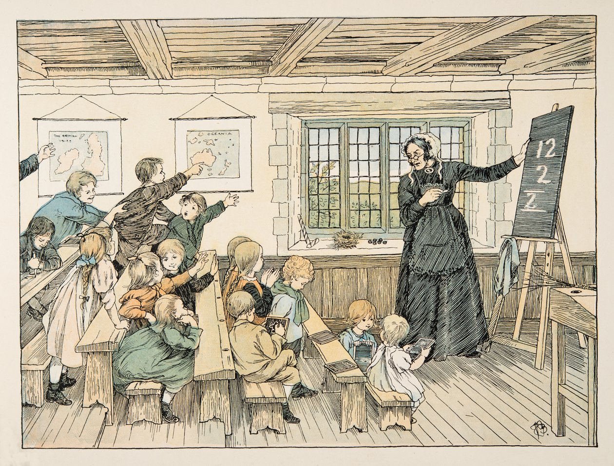 A Dama, de Four and Twenty Toilers, pub. 1900 (litografia a cores) de Francis Donkin Bedford