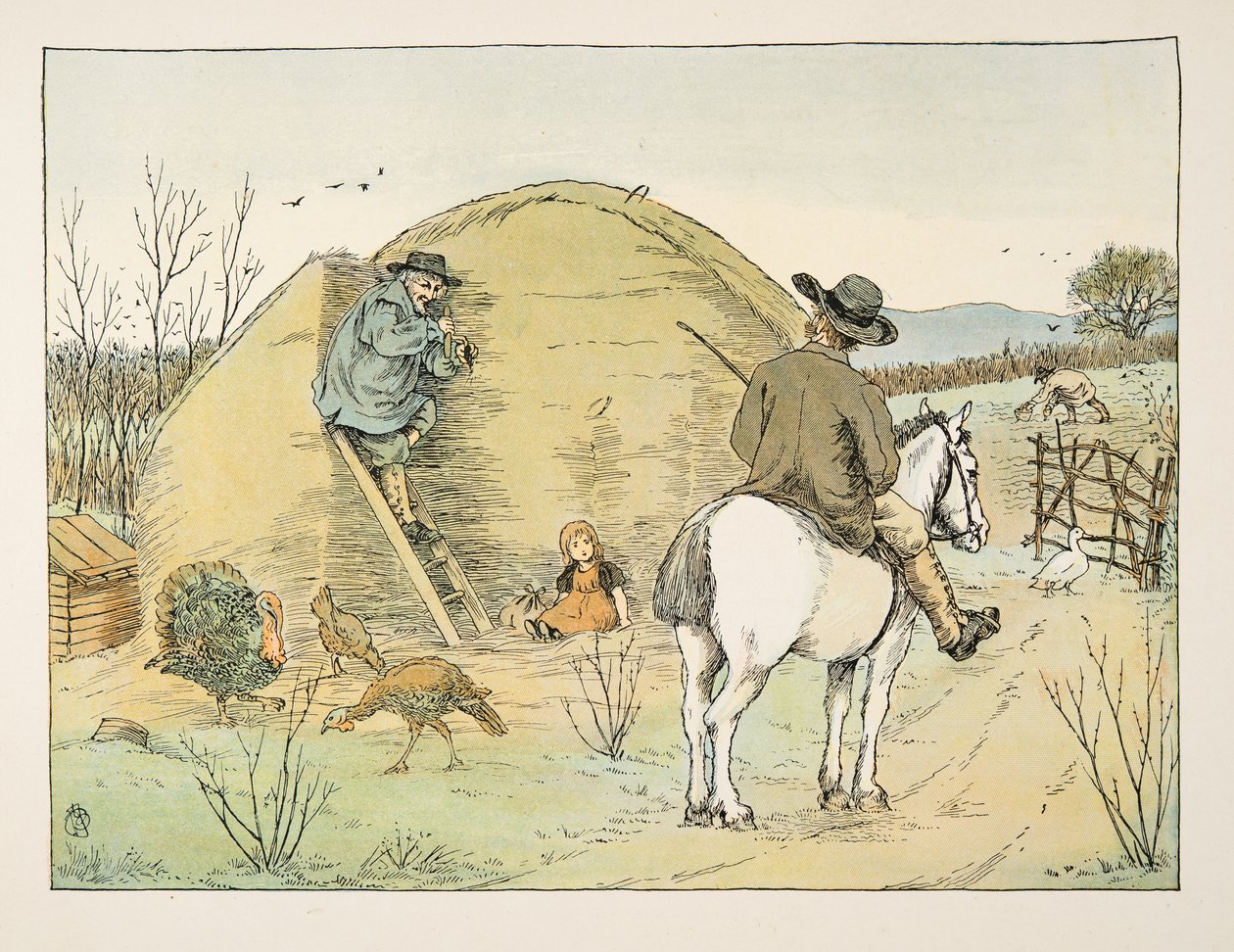 O Agricultor, de Four and Twenty Toilers, pub. 1900 (litografia a cores) de Francis Donkin Bedford