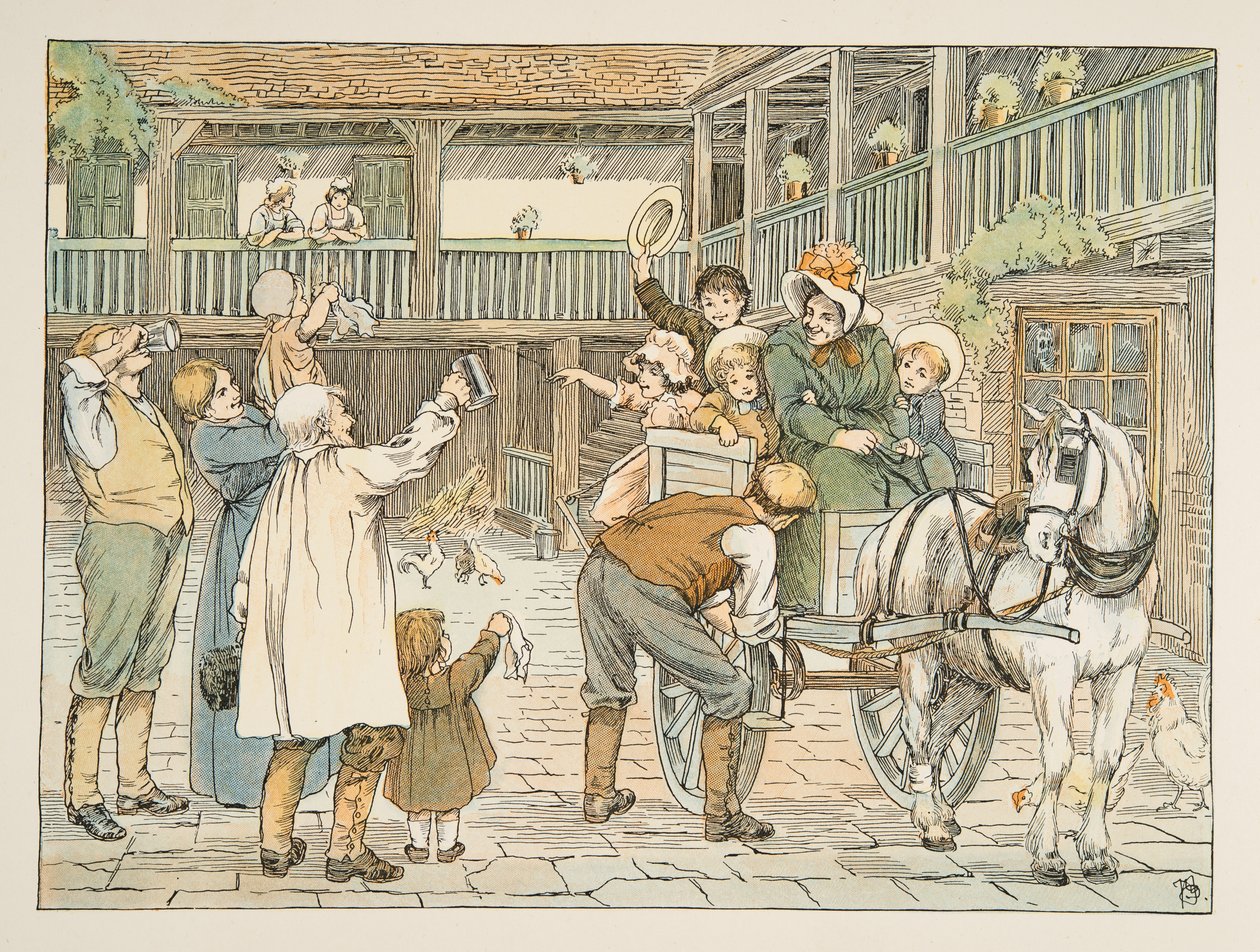 O Ostler, de Four and Twenty Toilers, pub. 1900 (litografia a cores) de Francis Donkin Bedford