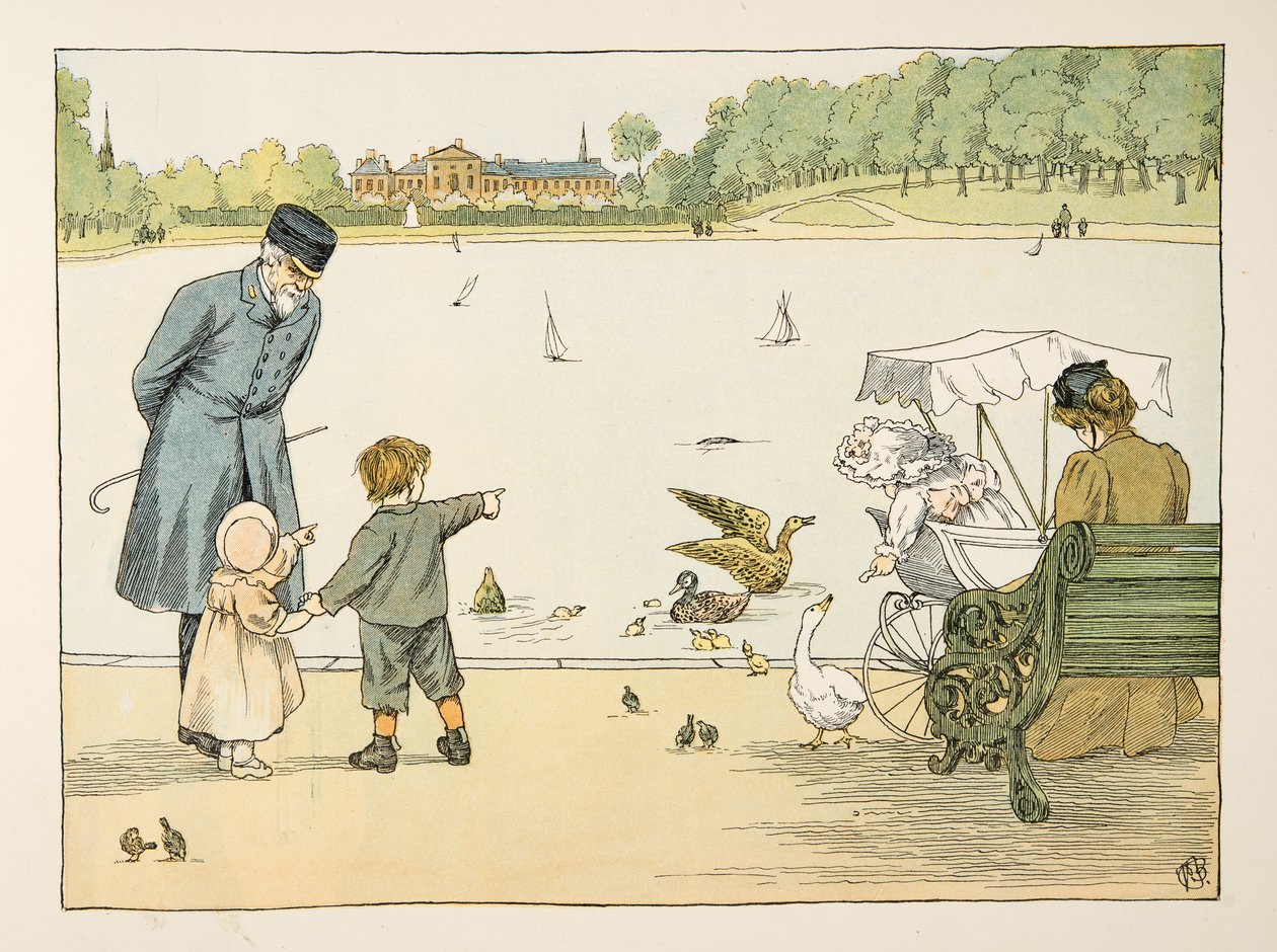 The Park Keeper, de Four and Twenty Toilers, pub. 1900 (litografia a cores) de Francis Donkin Bedford