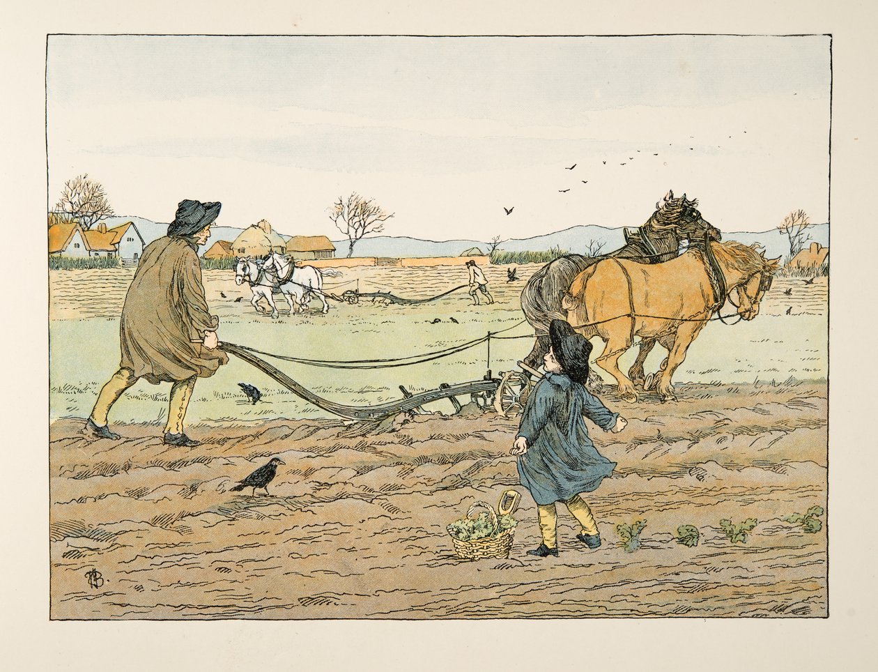The Ploughman, de Four and Twenty Toilers, pub. 1900 (litografia a cores) de Francis Donkin Bedford