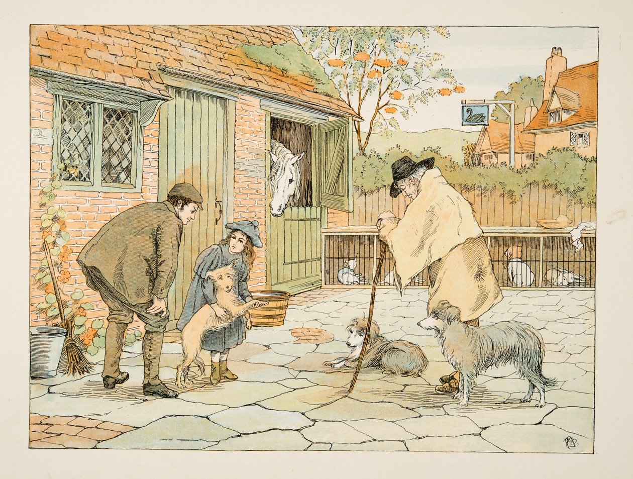 O veterinário, de Four and Twenty Toilers, pub. 1900 (litografia a cores) de Francis Donkin Bedford