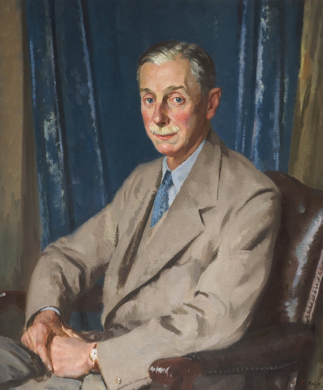 Cuthbert Leicester Warren (óleo sobre tela) de Francis Edwin Hodge