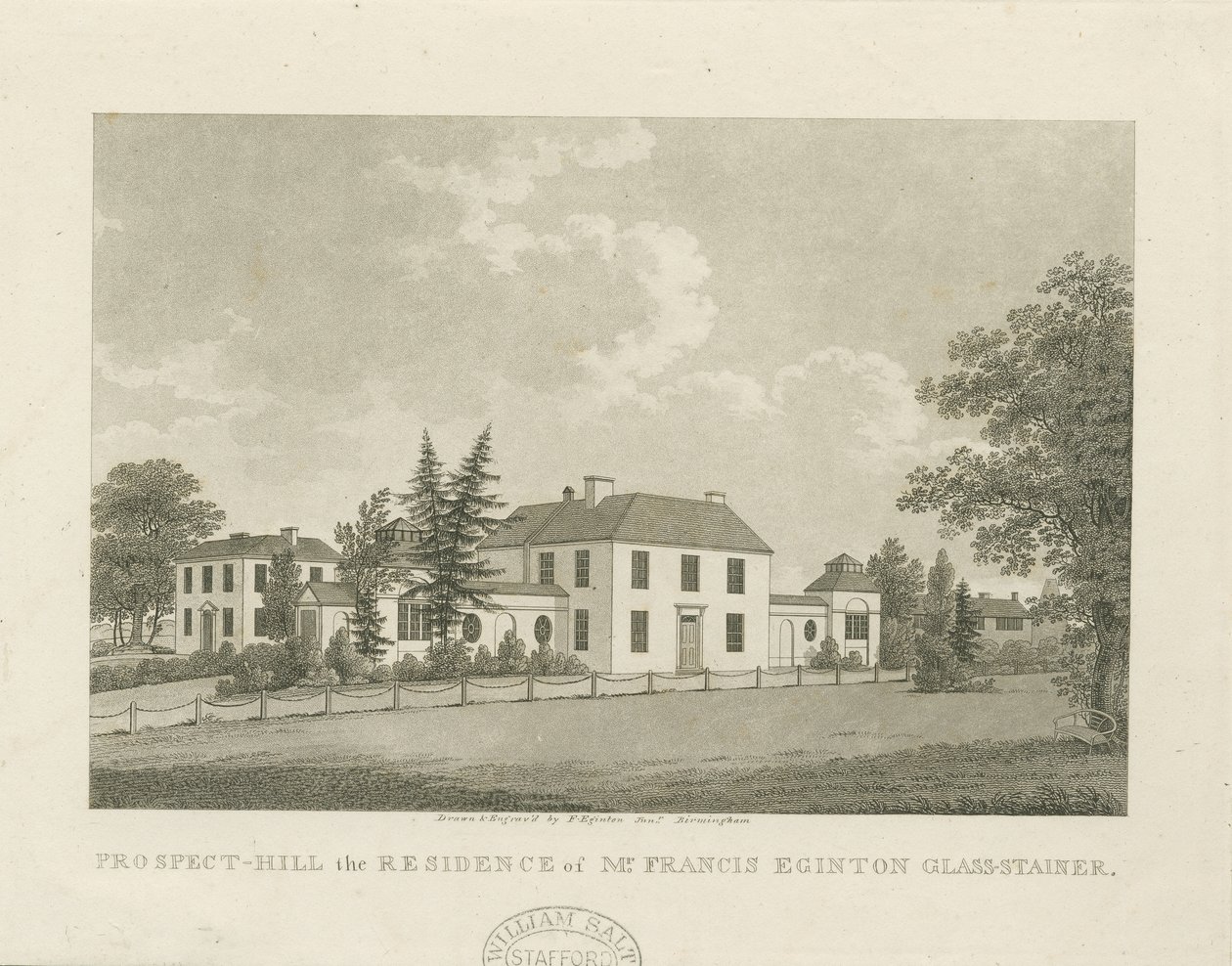 Soho - Casa de Francis Eginton: gravura aquatint, nd [c 1798] (imprimir) de Francis Eginton