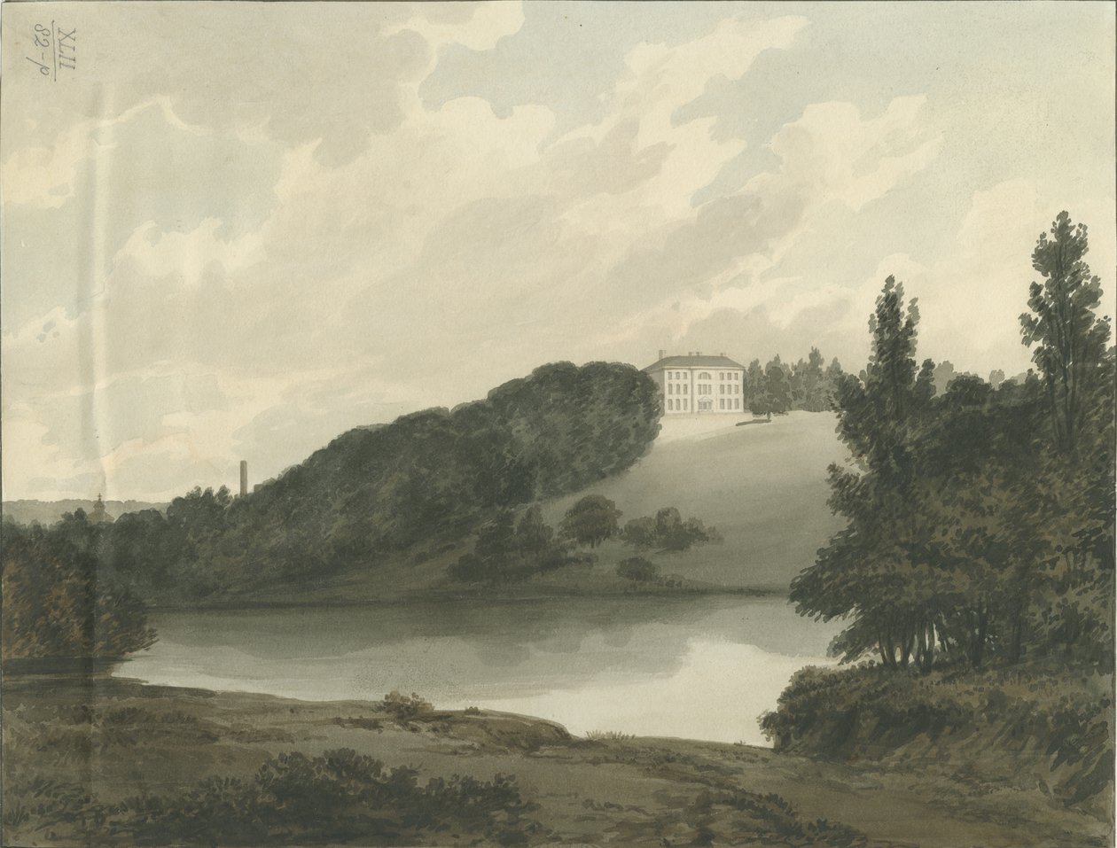 Soho - Casa [Matthew Boulton "s]: pintura a aquarela, sd [c 1798] de Francis Eginton