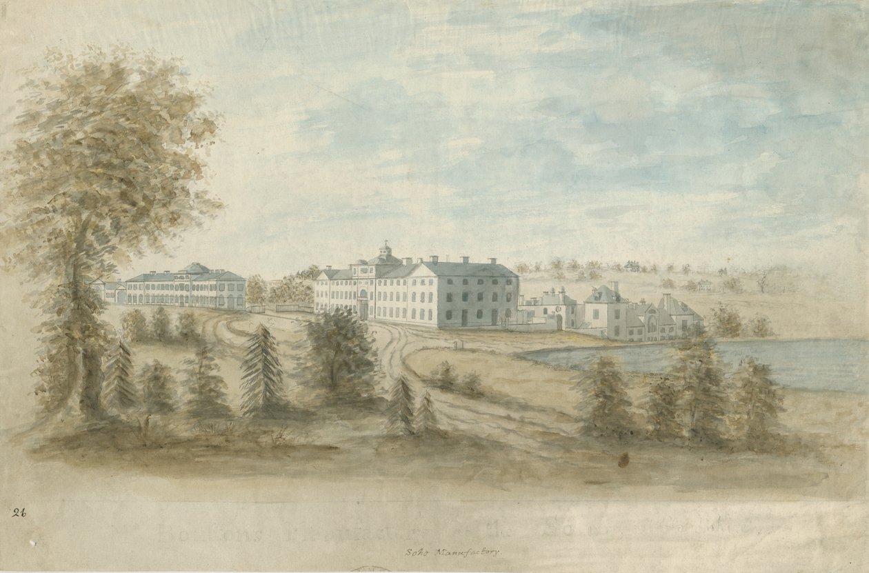 Fábrica do Soho: pintura em aquarela, nd [c 1798] de Francis Eginton