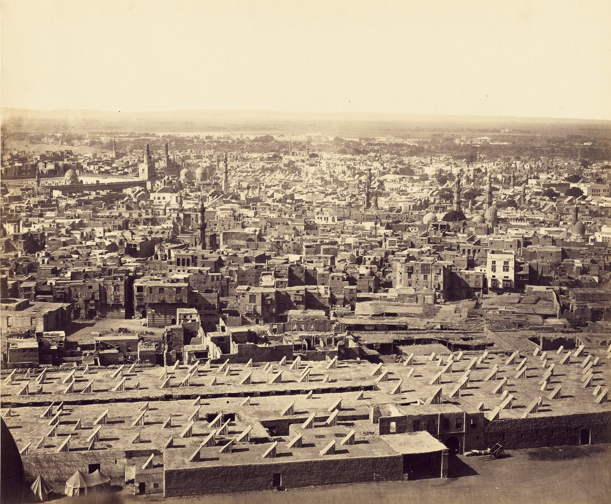 Cairo, visto da Cidadela, segunda vista de Francis Frith
