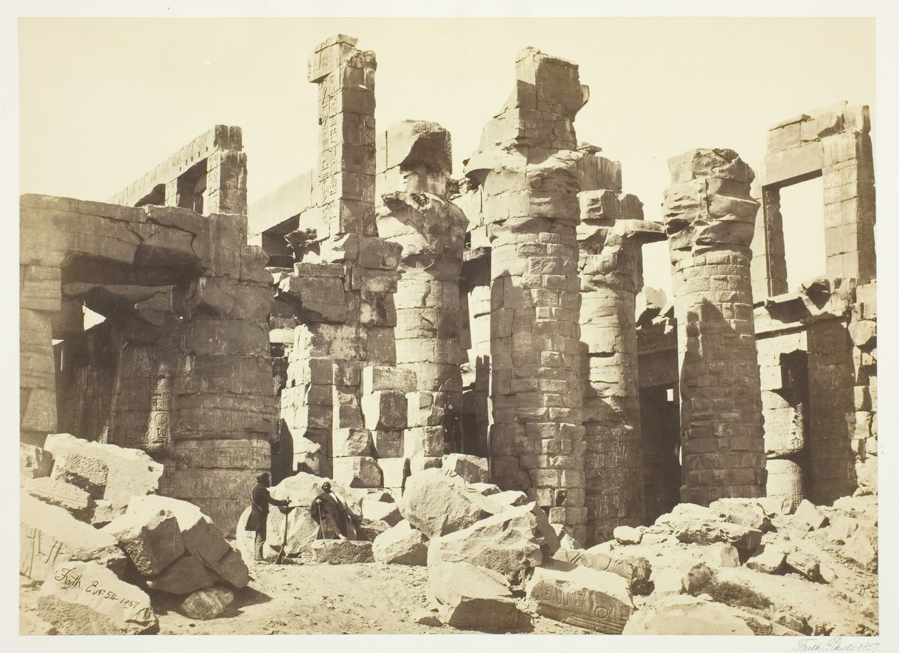 Salão das Colunas, 1857. de Francis Frith