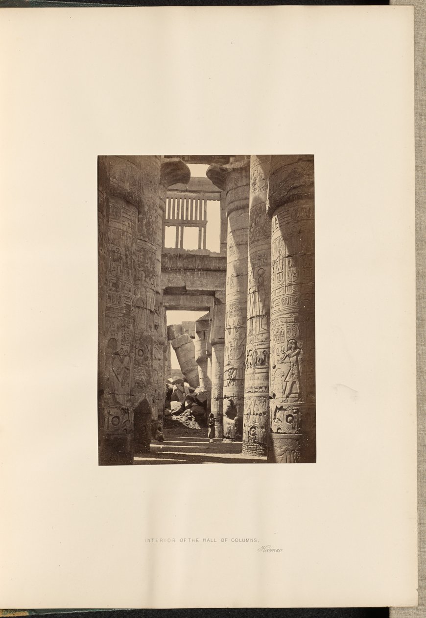 Interior do Salão das Colunas, Karnac de Francis Frith