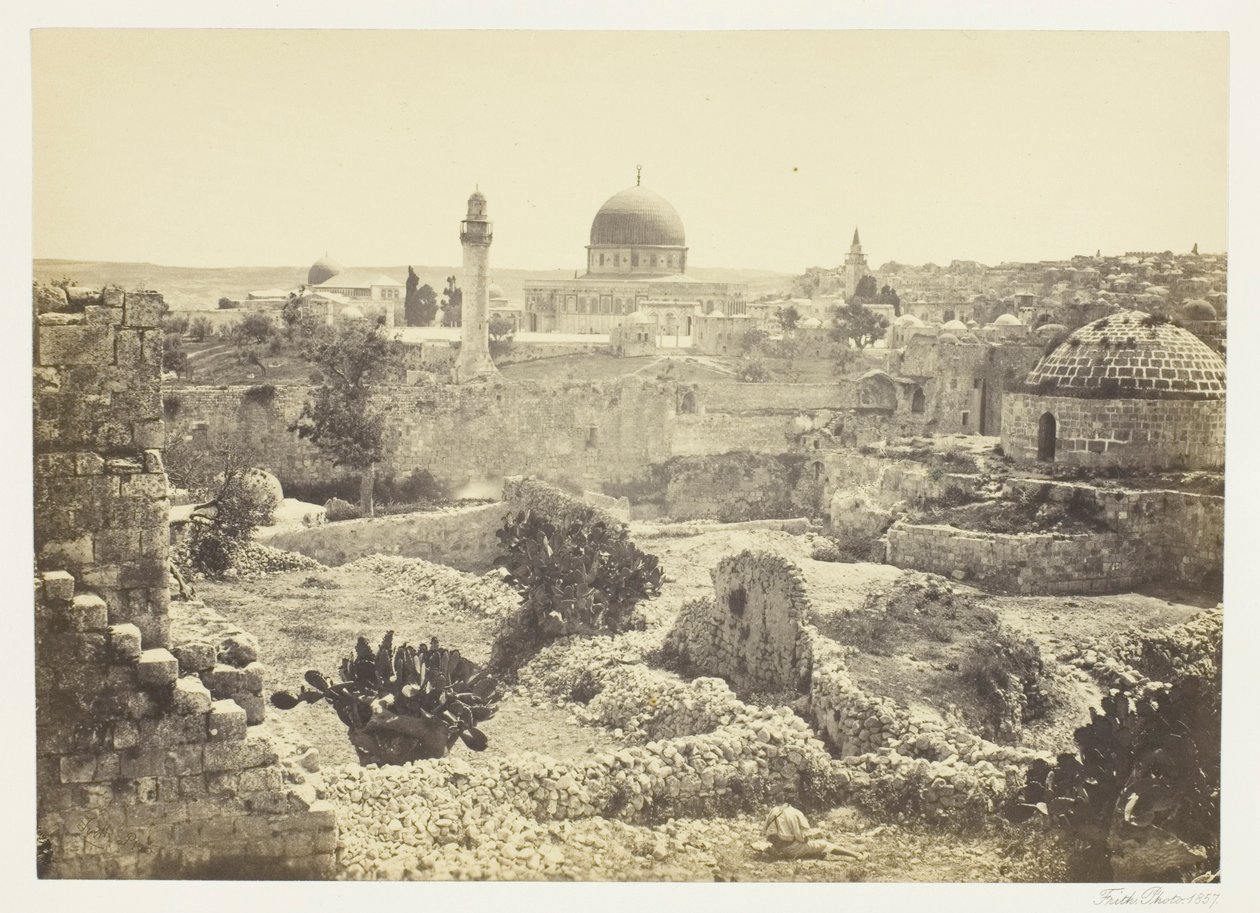 Jerusalém a partir da muralha da cidade de Francis Frith