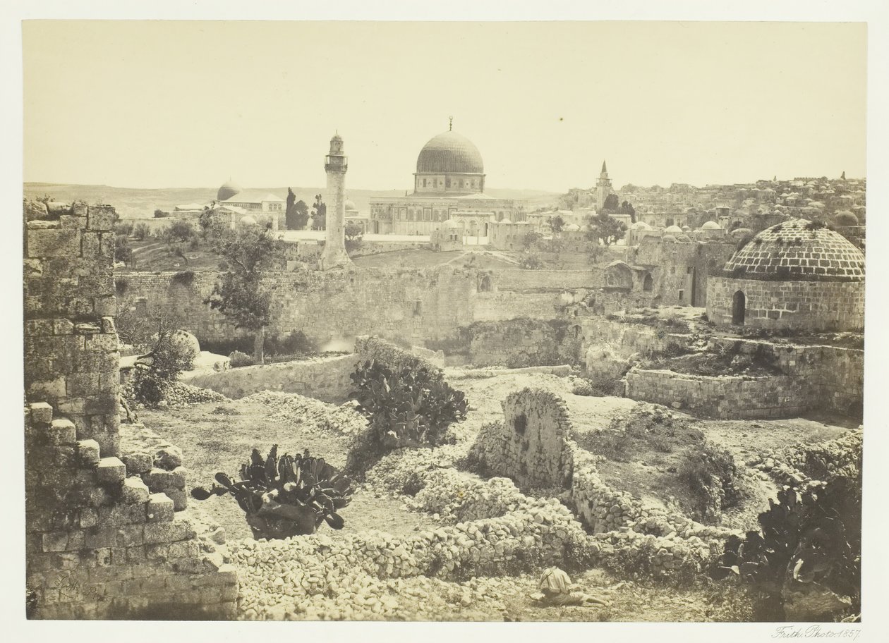 Jerusalém da Muralha da Cidade, 1857. de Francis Frith