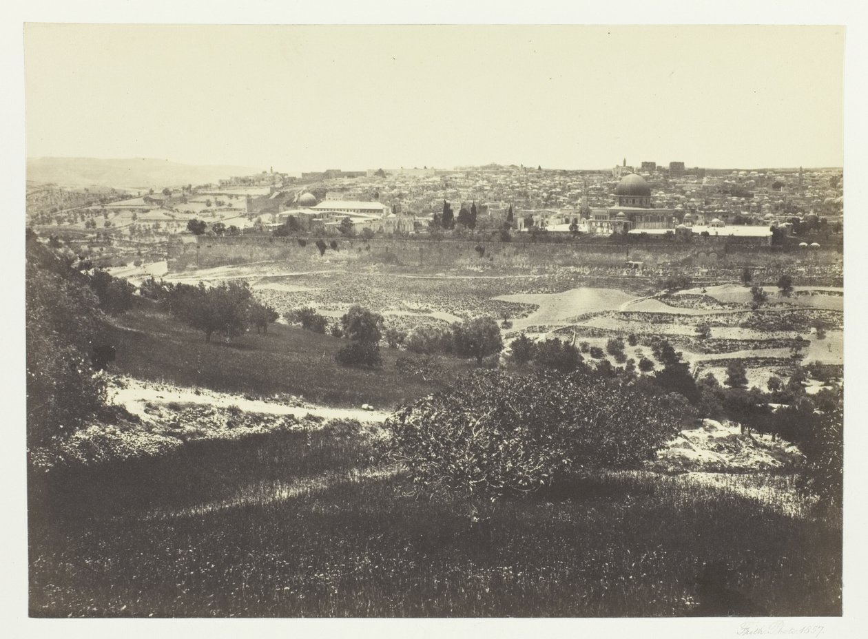 Jerusalém, do Monte das Oliveiras, n.º 1 de Francis Frith