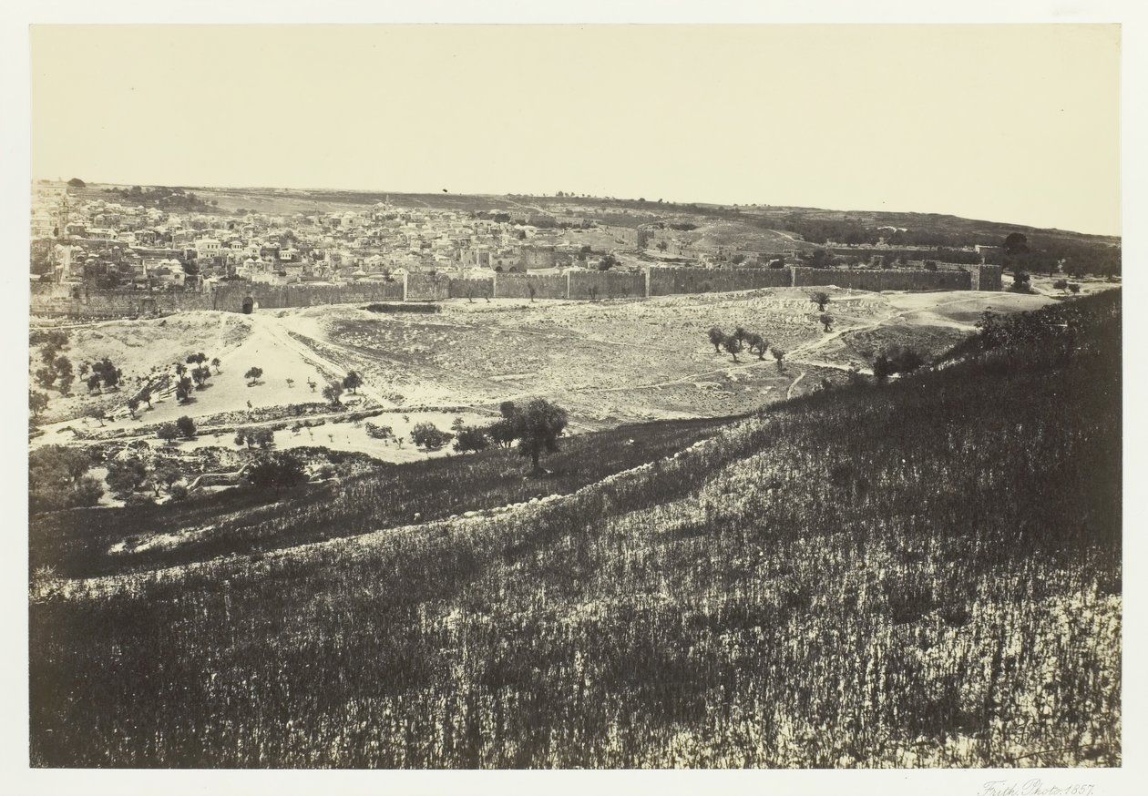 Jerusalém, do Monte das Oliveiras, nº 2, 1857. de Francis Frith