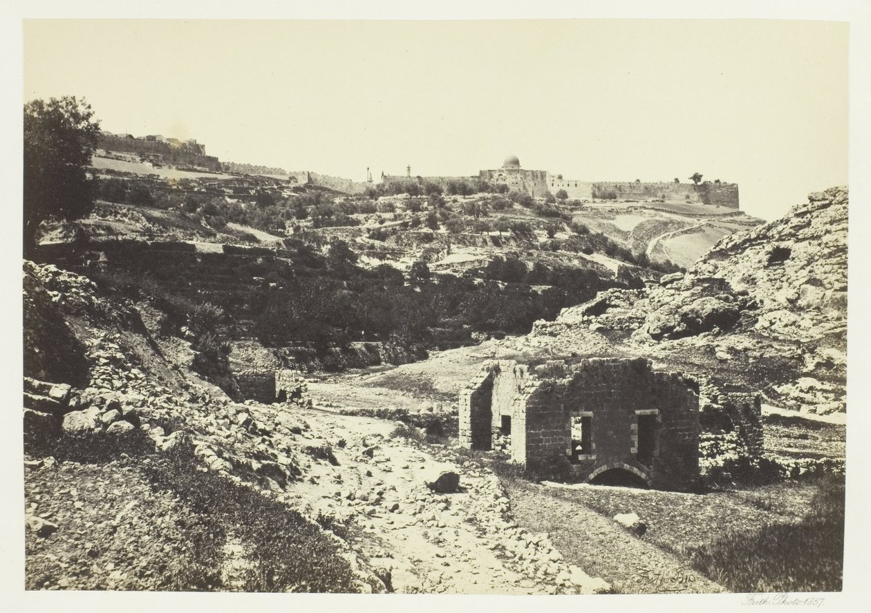Jerusalém a partir do Muro de En-Rogel de Francis Frith