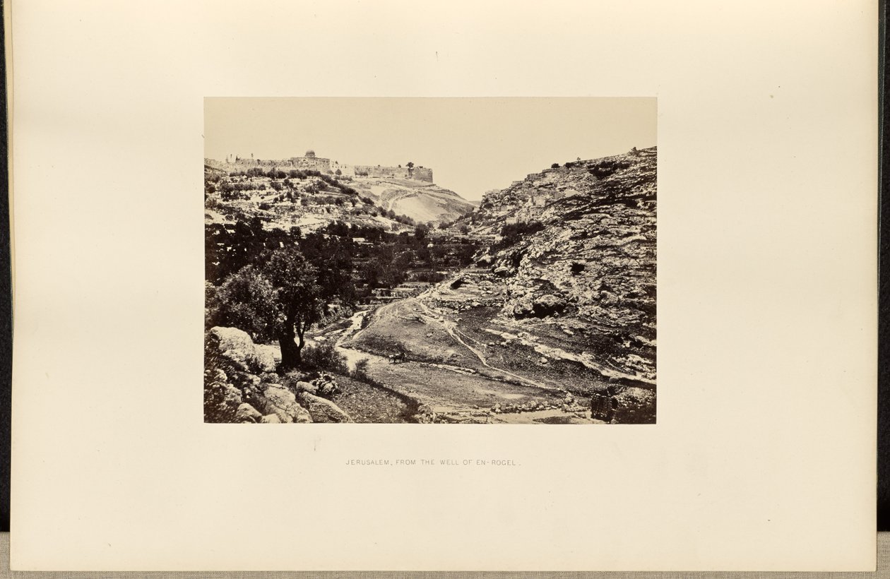 Jerusalém, do poço de En-Rogel de Francis Frith