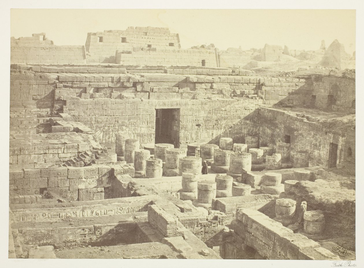 Nova escavação em Medinet-Haboo de Francis Frith