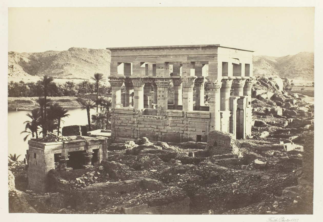 Cama do faraó, Filas, do Grande Templo de Francis Frith