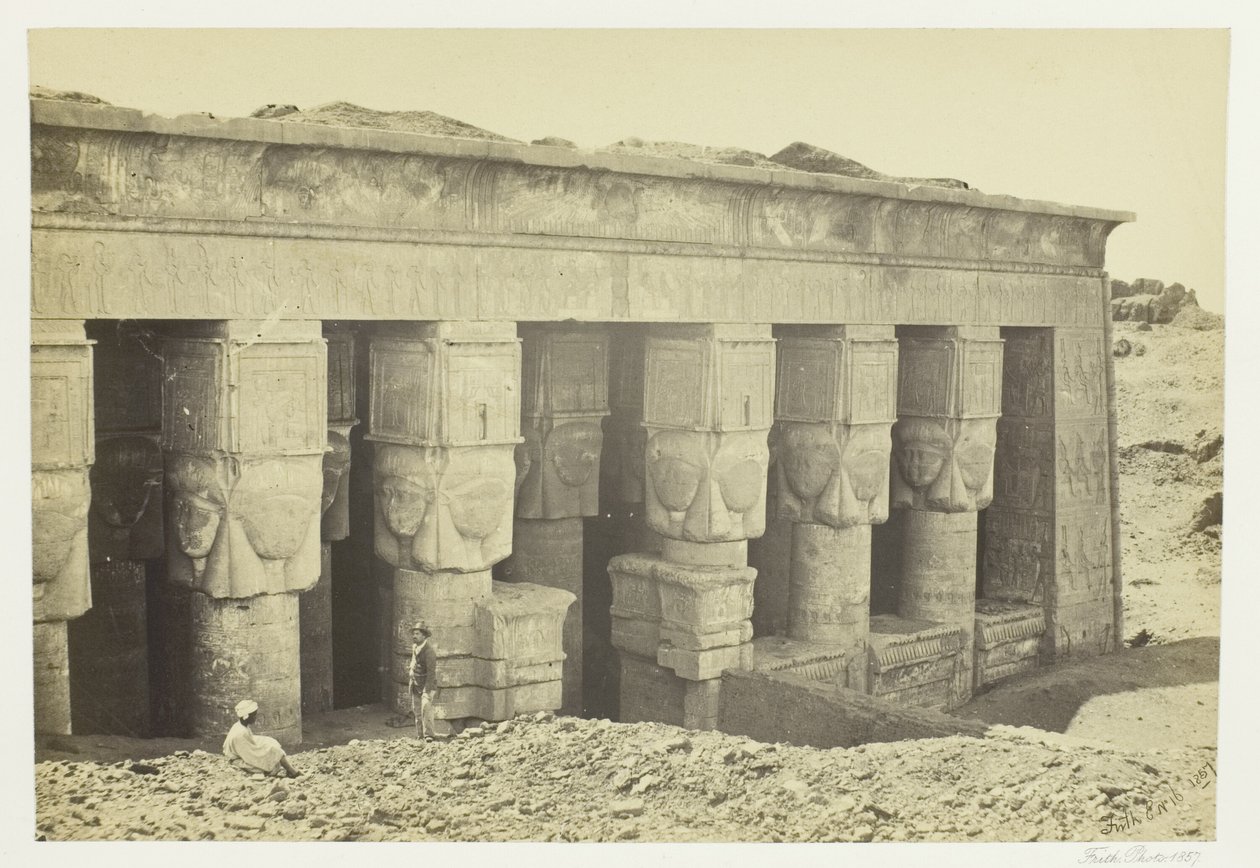 Pórtico do Templo de Dendera de Francis Frith