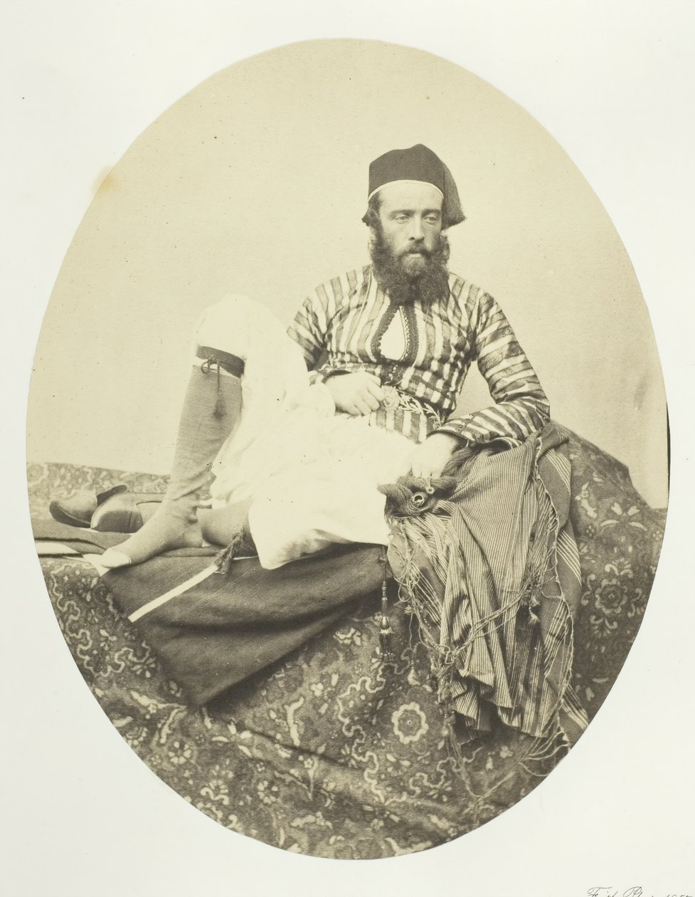 Retrato, traje de verão turco, 1857. de Francis Frith