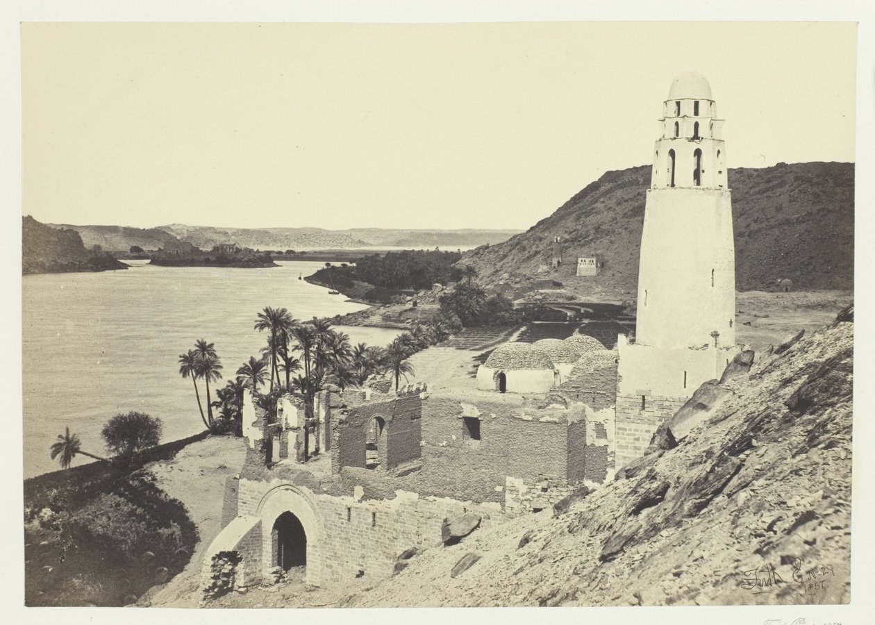 Mesquita em ruínas perto de Filæ de Francis Frith