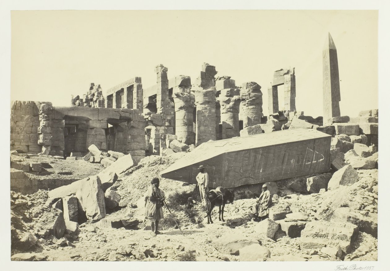 O Obelisco Quebrado, Karnac, 1857. de Francis Frith