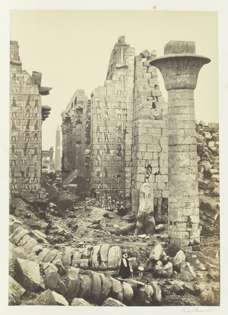 O Tribunal de Shishak, 1857. de Francis Frith