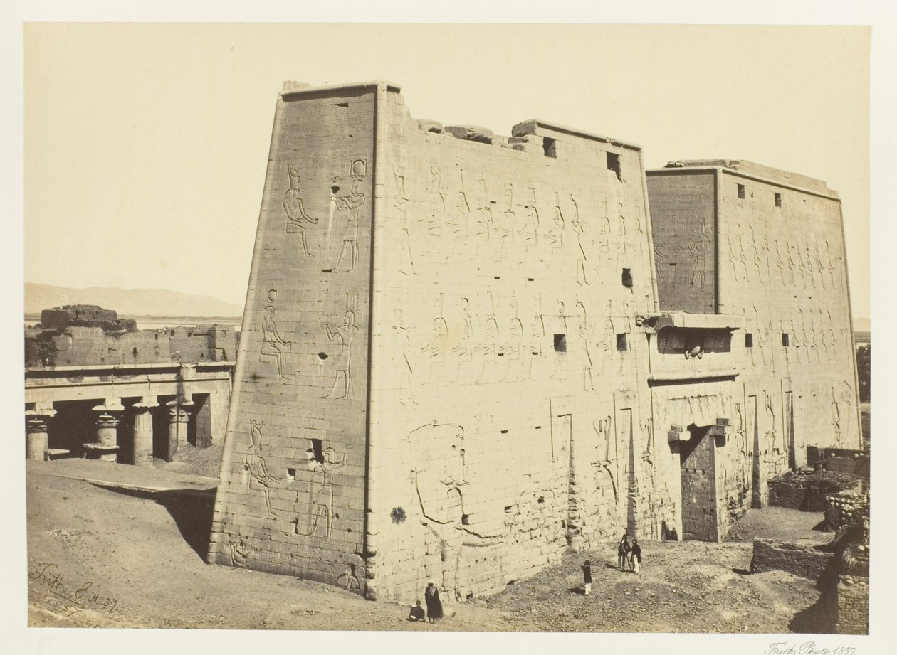 O grande pilone de Edfu, Alto Egito de Francis Frith