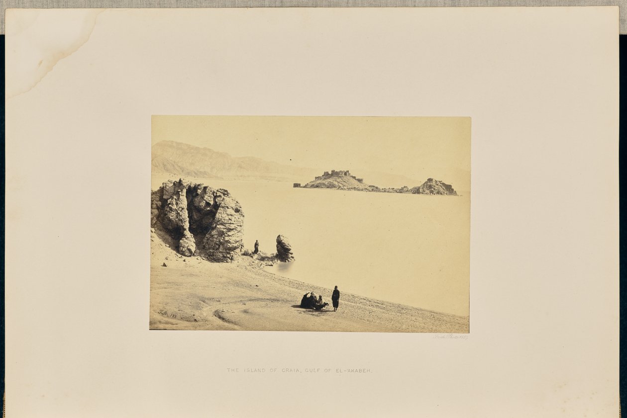A ilha de Graia, Golfo de El Akabeh de Francis Frith