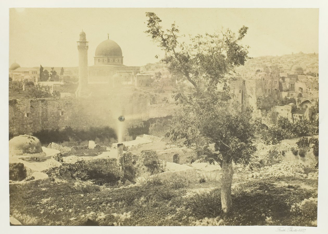 A Mesquita de Omar, Jerusalém, 1857. de Francis Frith