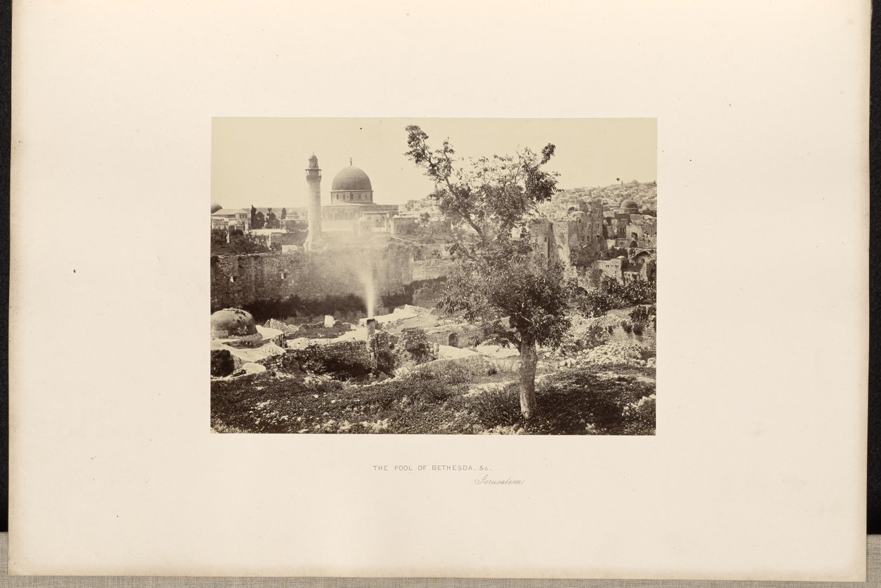 A piscina de Betesda, etc., Jerusalém de Francis Frith