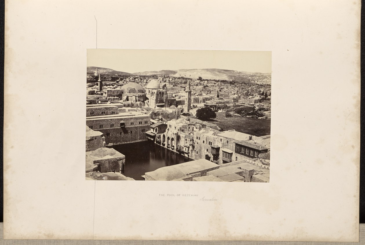 A piscina de Ezequias, Jerusalém de Francis Frith