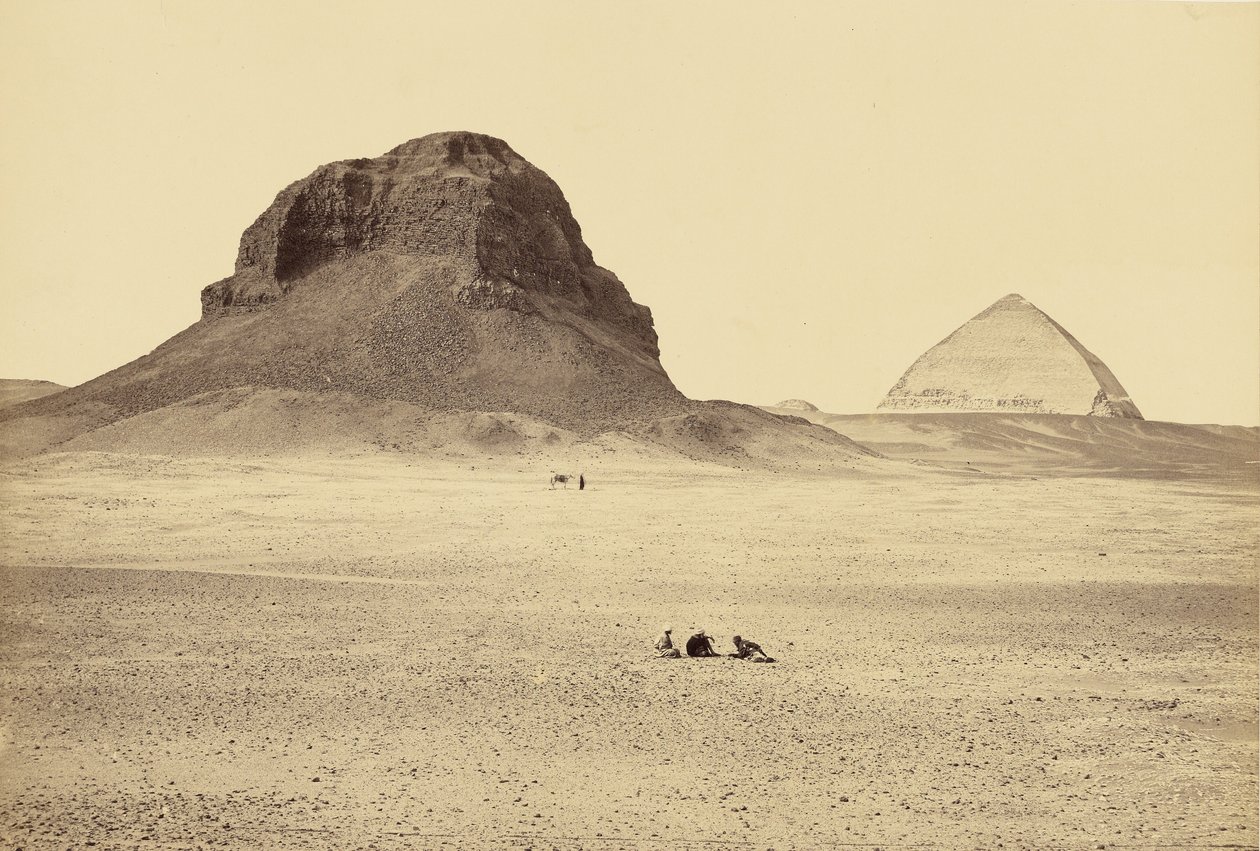 As pirâmides de Dahshur, vistas do leste de Francis Frith