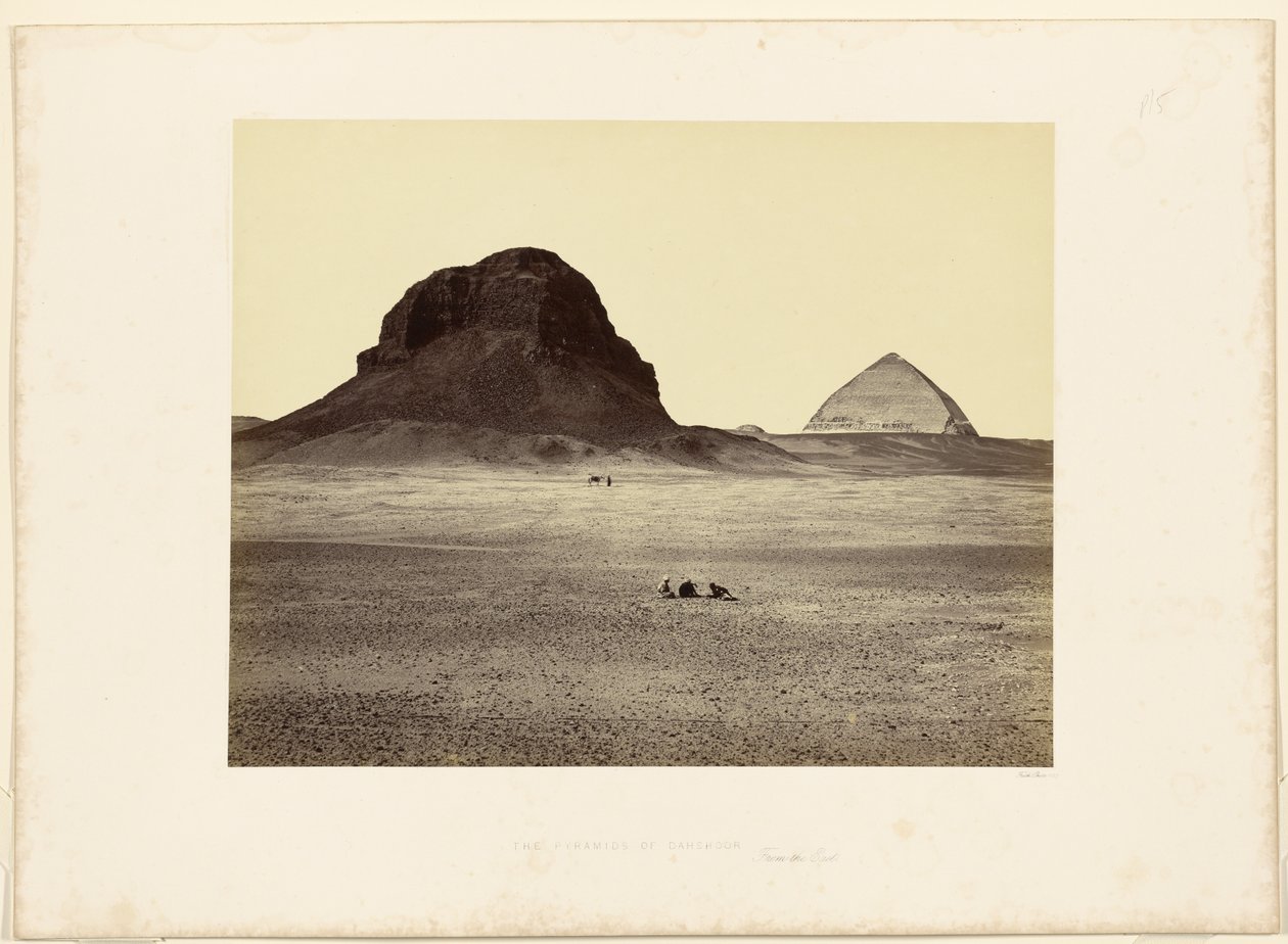 As pirâmides de Dahshur, vistas de leste de Francis Frith