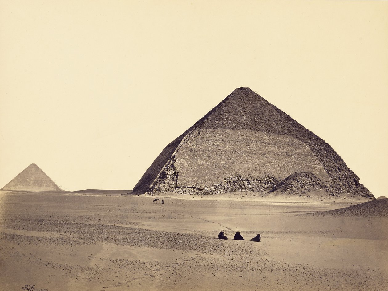 As pirâmides de Dahshur vistas do sudoeste de Francis Frith