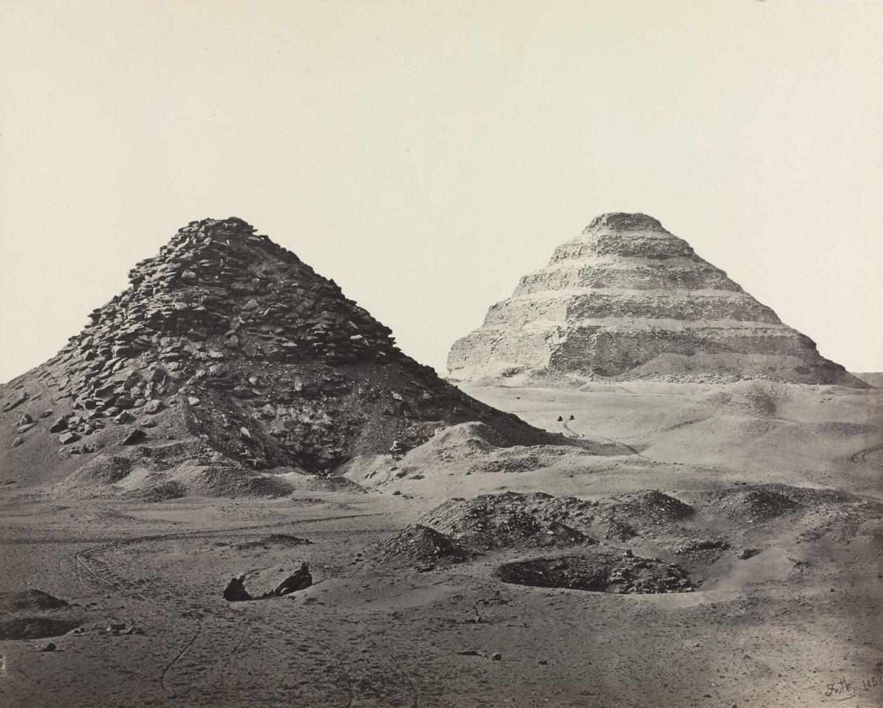 As Pirâmides de Saqqara, do Nordeste de Francis Frith