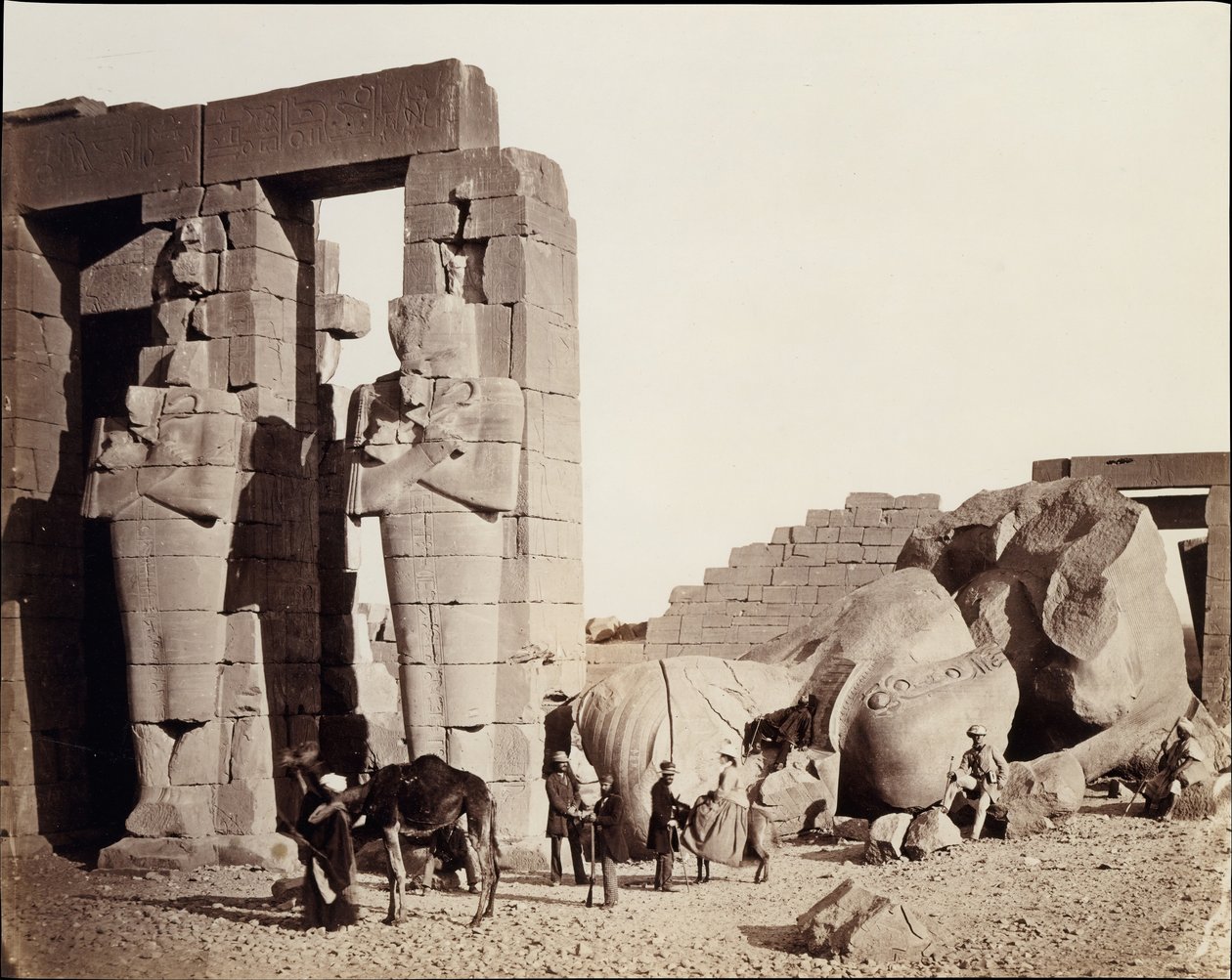 O Ramesseum de El-Kurneh, Tebas, 1857. de Francis Frith