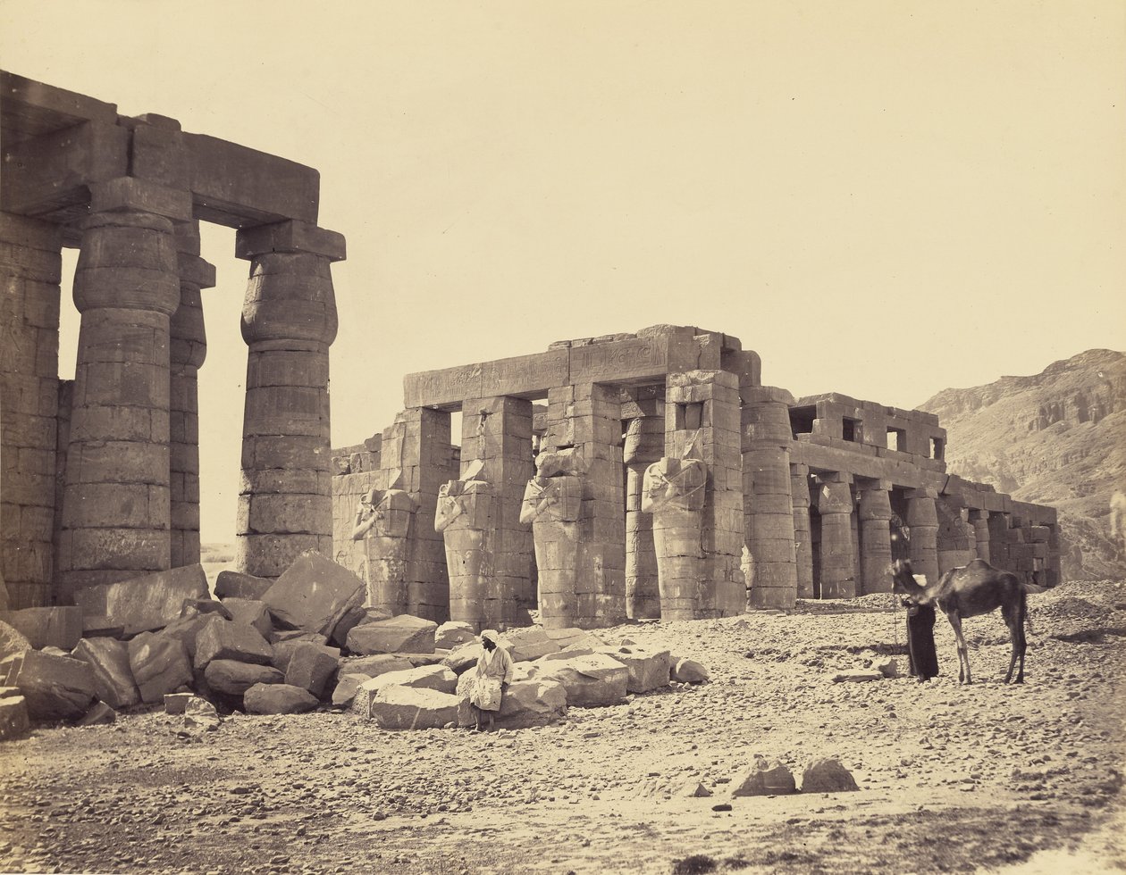 O Ramesseum de El-Kurneh. Tebas. Segunda vista de Francis Frith