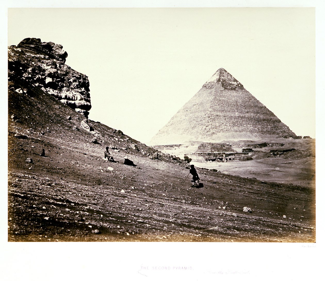 A segunda pirâmide, vista do sudeste de Francis Frith