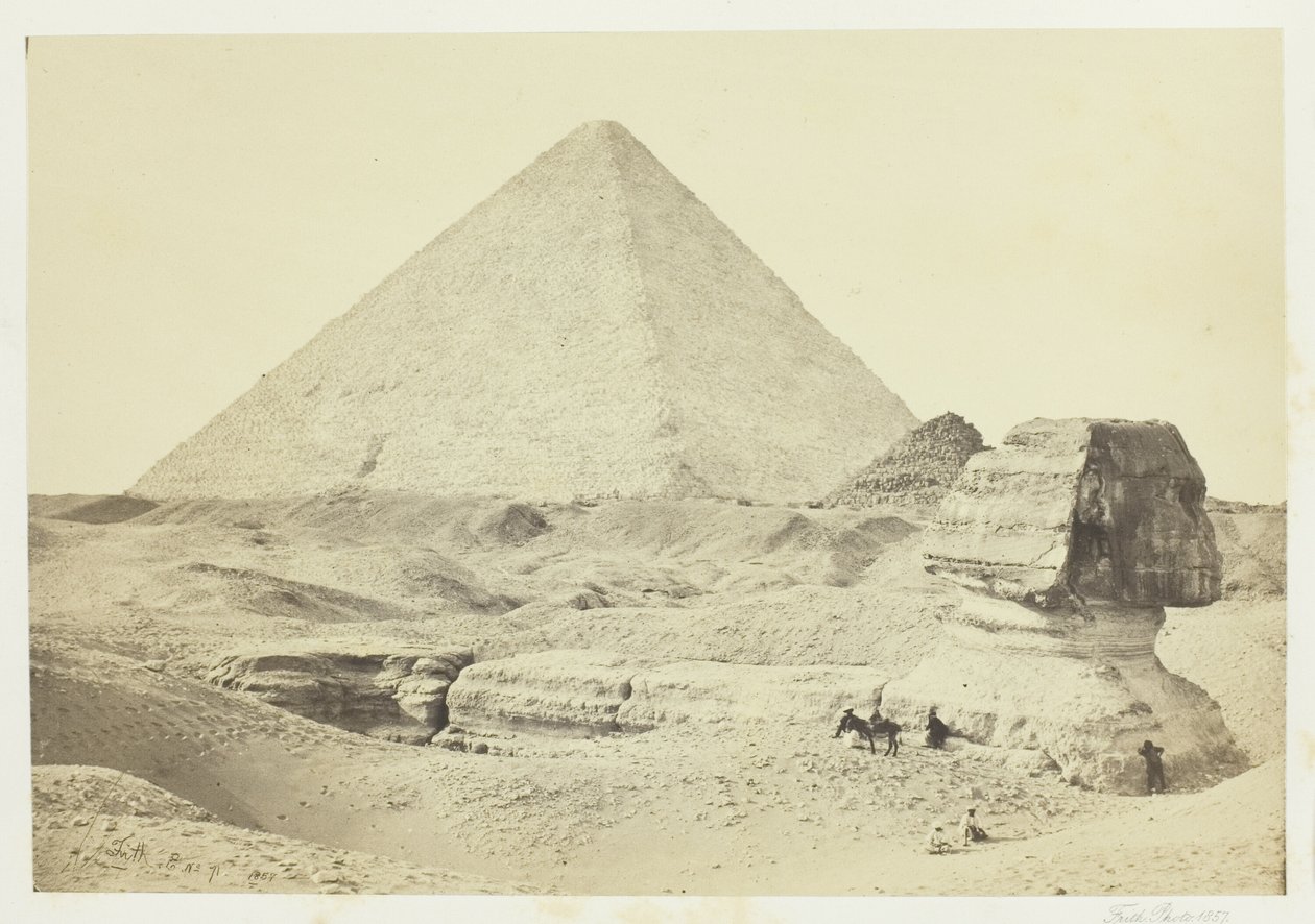O Sphynx e a Grande Pirâmide, Geezeh de Francis Frith