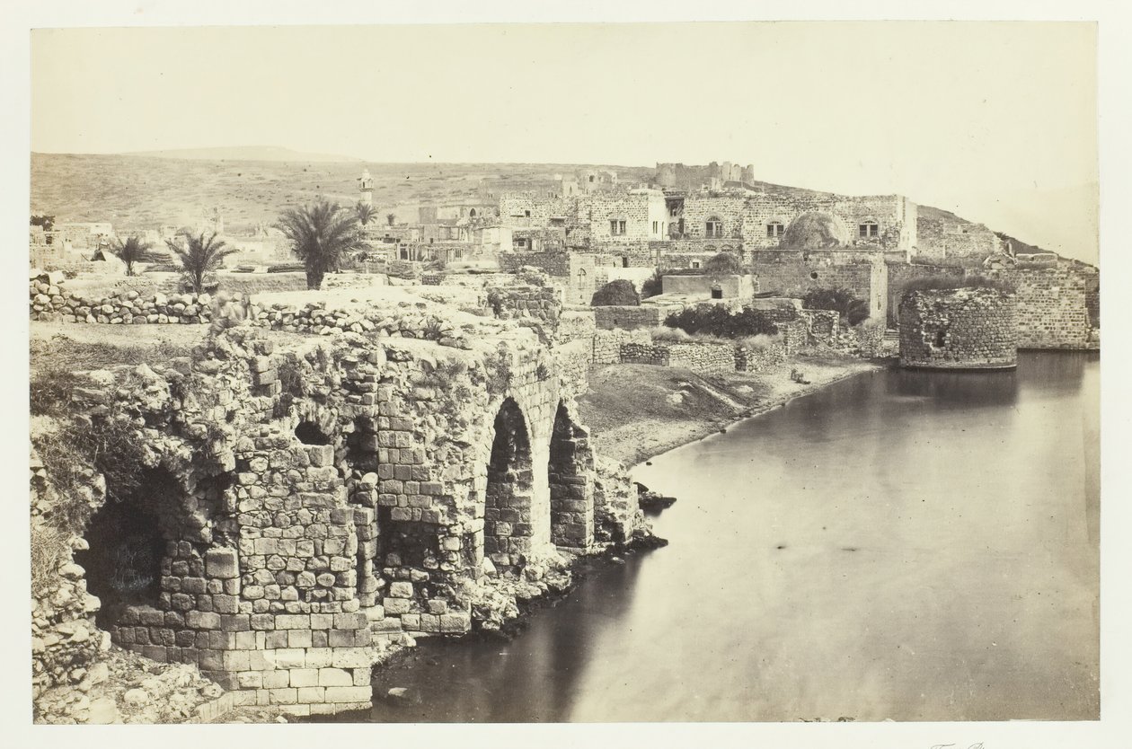 A Vila e Lago de Tiberíades, do Sul, 1857. de Francis Frith