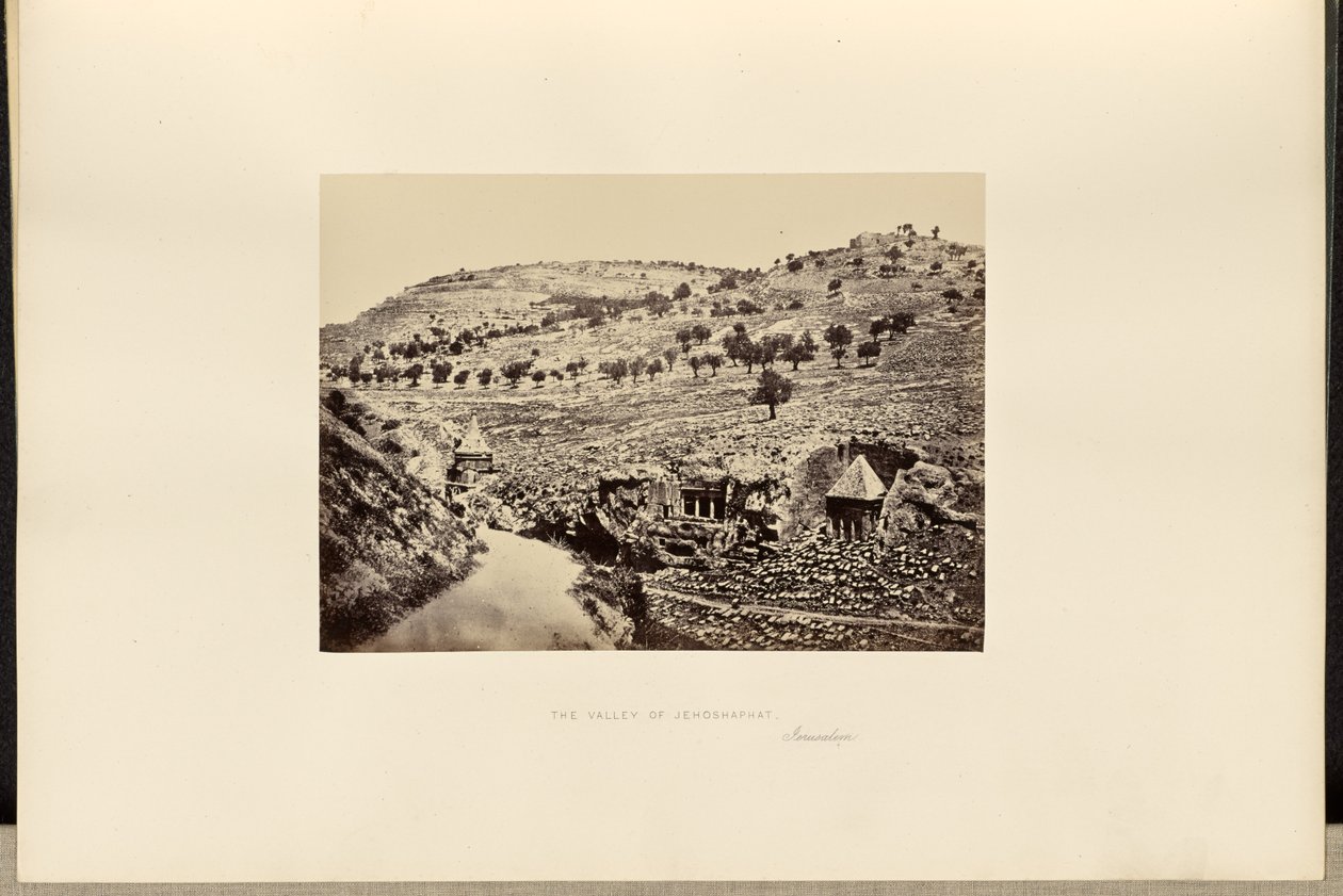 O Vale de Jeosafá, Jerusalém de Francis Frith