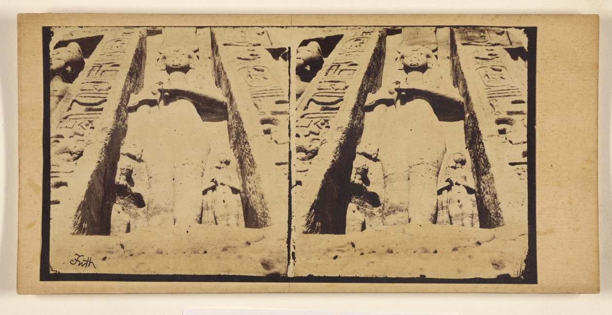 [Der kleine Felsentempel von Abu Simbel.] de Francis Frith