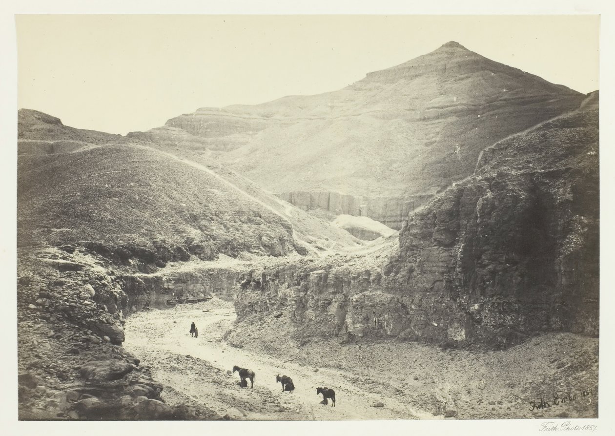 Vale do Túmulo dos Reis, Tebas, 1857. de Francis Frith