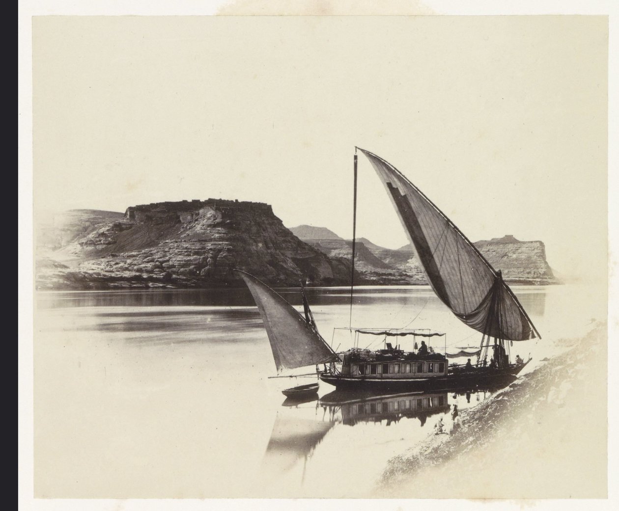 Ferry junto a Qasr Ibrim de Francis Frith