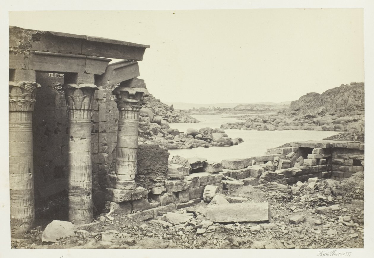 Vista de Philae, olhando para norte de Francis Frith
